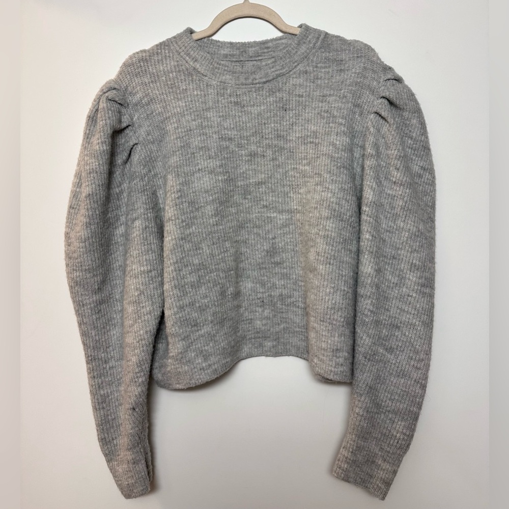 Puff Sleeve Grey Sweater - Picture 3 of 5